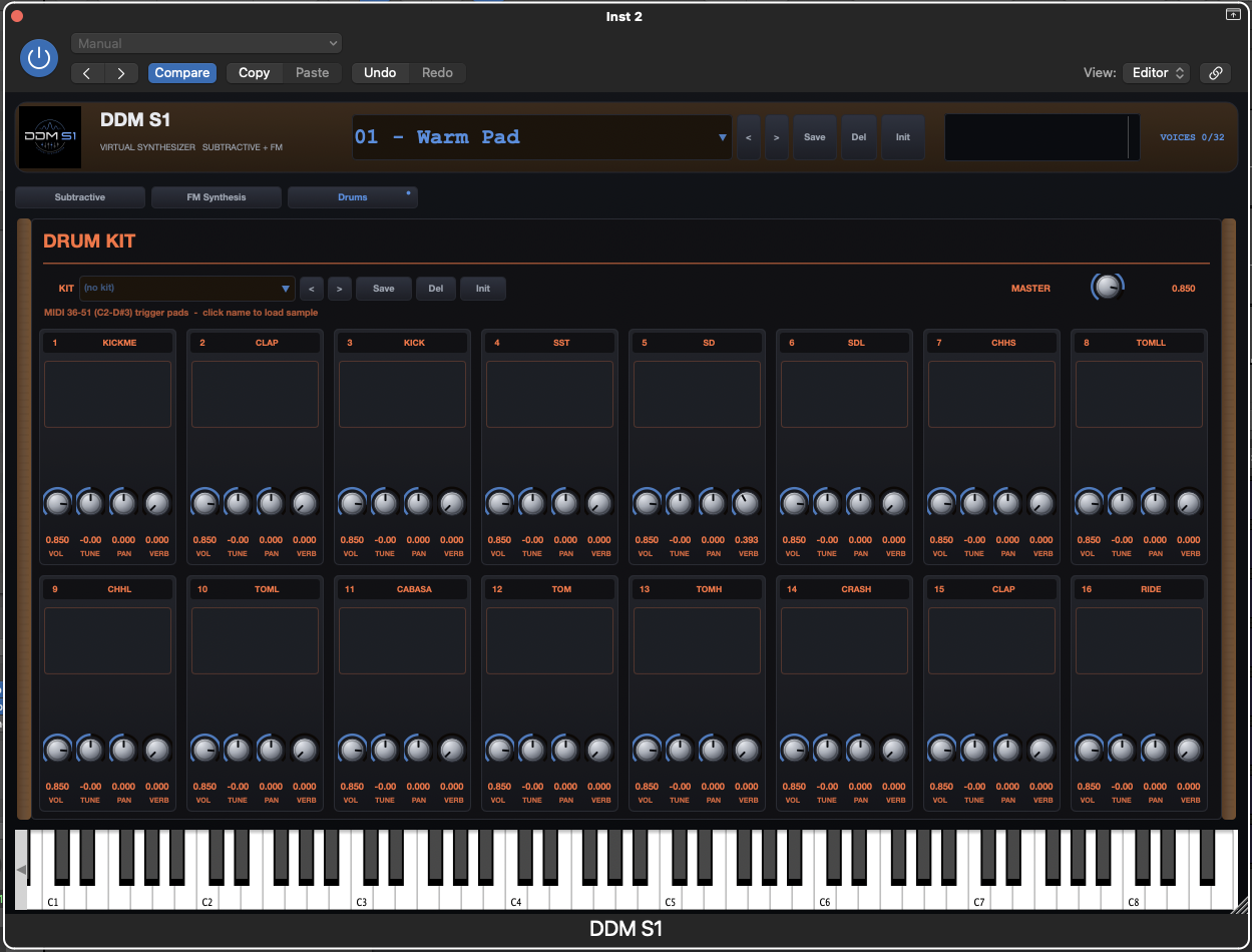 DDM S1 — 16-pad sample-based drum kit